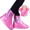 Capas de Sapato Impermeáveis Espessadas, Capas de Sapato de Chuva Antiderrapantes e Resistentes ao Desgaste para Homens e Mulheres, Capas de Sapato à Prova de Chuva com Zíper, Galochas de PVC, Capas de Sapato Antiderrapantes
