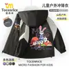 Jaqueta Estampada de Desenho Animado Anime Transfronteiriça para Meninas, Jaqueta Impermeável com Capuz para Inverno, Casaco Tendência com Forro de Fleece para Meninas