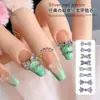 Venta al por mayor Joyería de Circonita para Manicura Pajarita Accesorios para la Punta del Dedo Lujo Ligero Oro y Plata Diamante Decoraciones de Uñas Portátiles