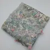 Tela de bordado para vestido de novia con lentejuelas de malla, tela para ropa de mujer bordado plano multicolor floral tridimensional 3D hecho a mano