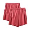 Pantalones cortos de verano para mujer, de modal, talla grande, con bolsillos, antiluz, de tres piezas, de cintura alta, informales, para el hogar, paquete de 2