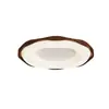Lámpara de techo de galleta de crema famosa en Internet para dormitorio y estudio, Luz de salón de espectro completo para protección ocular, Lámpara de entrada color nogal vintage