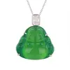 Collar para Mujer Kabasi S925 de Plata Incrustado con Hielo de Alta Calidad "Buda Sonriente" Colgante Moda Clásica Venta al por Mayor en Stock
