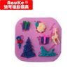 Directo de Fábrica Silicona DIY Trineo de Navidad Molde de Silicona para Fondant Molde de Silicona Líquida Arcilla Blanda Jabón Hecho a Mano Tela