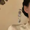 "Brillo Bajo la Luna" pasador de borla de plata estilo étnico, nuevo tocado estilo chino, accesorio para el cabello estilo antiguo, pasador, adorno para el cabello