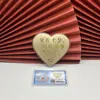Pastel en Forma de Corazón Dulce Confesión Oro Puro 999 Regalo para el Día de San Valentín Qixi para Novio o Novia Oro al por Mayor