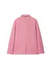 Comercio Exterior Transfronterizo Otoño e Invierno 2025 Nueva Moda Versátil Elegante Lana Ajustado Solapa Un Botón Abrigo de Lana para Mujer