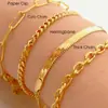 Pulsera nueva transfronteriza europea y americana pulsera de cadena de serpiente plana traje de combinación cadena pulsera pulsera simple cadena de hoja corta para mujer