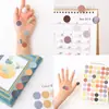 Pegatinas de puntos coloridas estilo Ins en tonos Morandi y tierra, pegatinas de sellado, accesorios para agendas, pegatinas para tarjetas, pegatinas para fotos