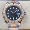 Rolex 126622 Gris Luminoso Calendario Correa de Caucho 40mm Automático Mecánico Reloj de Lujo para Hombre