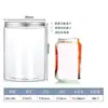 Frasco transparente sellado de 100 ml, frasco de PET, frasco para alimentos, botella de plástico, almacenamiento de snacks de frutos secos, frasco de almacenamiento de plástico