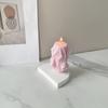 Nuevo Molde de Silicona para Pilar Giratorio de Madera con Rayas Geométricas Molde para Velas Aromáticas Adorno de Yeso diy Simple