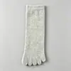 Meias de cinco dedos moldagem integrada absorventes de suor absorventes de umidade separação antibacteriana meias de cano médio absorventes de suor respiráveis meias esportivas masculinas de cinco dedos
