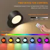 2026 Novo Modelo Suporte Magnético Lâmpada de Parede Magnética Forte Sem Fio Lâmpada de Projeção Controle Remoto Rgb 16 Cores Lâmpada de Parede