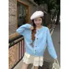 Elegante Cárdigan Grueso de Punto con Botones de Colores, Abrigo Suéter para Mujer, Nuevo Estilo Otoño/Invierno 2026, Suave y Holgado