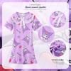 Vestido de Noche de Verano para Niñas Parin-child Pijama Corto de Manga Corta para Niñas Ropa de Casa Madre e Hijas Lindo Estilo Princesa Bebé Niña