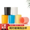 8090 Suporte de Vela Spray Pintado Castiçal Suporte de Vela 508 Copo de Vidro Colorido Fosco Mate Suporte para Vela Perfumada