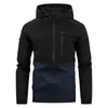 Chaqueta con capucha para hombre nueva de primavera y otoño, cortavientos casual para exteriores, chaqueta transfronteriza, chaqueta, top, combinación de colores versátil