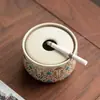 Tarro Ruyao Dunhuang Fengling de Cerámica para Residuos de Té, Papelera para Mesa de Té, Cenicero Anti-Humo, Decoración Personalizada para el Hogar, Creatividad de Lujo Ligero