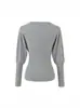 Estilo Chica Caliente Sexy Cintura Delgada Cuello en V Forro Polar Camiseta 2025 Otoño e Invierno Manga de Murciélago Camisa de Capa Interior Top de Manga Larga