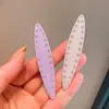 Novo Presilha de Cabelo Oval com Strass de Acetato Barrete Delicado Presilha Lateral para Meninas Presilha para Franja Grampo Acessórios de Cabelo