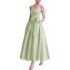 Vestido Nuevo de Satén de Verano Aliexpress Vestido de Baile Largo 2026 Cuello en V Sin Mangas Vestido Largo Vestido Elegante