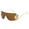 Nuevas Gafas de Sol de Moda de Alta Gama para Hombres, Estilo Sencillo, Artefacto para Fotos en la Playa, Gafas de Sol con Patas de Cisne Dorado para Mujeres