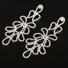 Pendientes retro de moda europea y americana, temperamento femenino, decoración de diamantes, personalidad, pendientes grandes exagerados, pendientes al por mayor E373