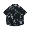 Camisas Hawaianas de Manga Corta New Retro Transfronterizas para Hombres y Mujeres, Casual Modernas Holgadas para Parejas, Camisas Florales de Playa para Vacaciones