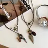 Nuevo Estilo Chino Retro Estilo Étnico Colgante Largo para Mujer Nicho Versátil Apilable Moda Coreana Tendencia Accesorios Collar