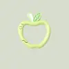Cierre de Resorte en Forma de Manzana de Colores Pintado Anillo Abierto Redondo Llavero Accesorios DIY y Anillo de Conexión de Aleación Colgante para Bolso