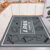 Alfombrilla de Piso Grande para Cocina Fácil de Cuidar a Prueba de Aceite Sin Lavado Impermeable Cubierta Completa Alfombrilla de Piso de PVC Fregable Alfombrilla Antideslizante
