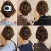 Pinza de garra vintage brillante de abulón para cabello grueso, pinza de pelo grande con estampado de leopardo para mujer, accesorio para el cabello versátil de alta gama, adorno de pelo moderno