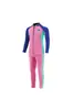 Roupa de mergulho infantil para uso externo, de manga longa, à prova de frio, quente, com forro de fleece, maiô de duas peças, secagem rápida, para meninos e meninas jovens
