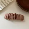 Grampo de Cabelo Simples Plissado de Cor Sólida para Menina, Presilha Bb para Franja, Piranha Fofa Coreana Celebridade da Internet, Presilha Lateral