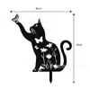 Nuevos Adornos de Hierro Transfronterizos para Jardín Animales Decorativos de Piso Inserciones Gatos, Perros, Conejos, Pollos Inserciones de Césped Huecos Adornos de Arte para Patio