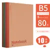 Paquete de 20 Cuadernos, Papelería para Estudiantes Universitarios, Cuadernos de Ejercicios A5 Espesos Tapa Blanda, Cuadernos Sencillos para Oficina