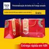 Saco de Embalagem de Frango Colhido à Mão de Cartão Branco com Logotipo Impresso Personalizado Saco de Papel para Pato Assado à Pequim Bolsa para Frango Cozido Frango Assado Personalização