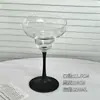 Copa de margarita rosa esmerilada, copa de cóctel de bar, vaso de vidrio, copa de champán, copa de vino espumoso de moda