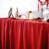 Toalha de Mesa para Sobremesa Retrô Francesa Tecido de Algodão e Linho Festa de Aniversário Casamento Simples Fundo para Fotos Pano de Pendurar Sensação de Alto Padrão