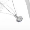 Fuerte retención de color serie oceánica de oro de 18 quilates colgante collar de oro delfín concha estrella de mar colgante collar de joyería de acero de titanio