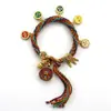 Pulsera Tejida a Mano de Hilo de Algodón de Tíbet Trenzada Wuye Manjushri Zorro Hada Thangka Pulsera de Reencarnación Pulsera Tejida a Mano Estilo Tíbet