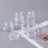 Caixa pequena redonda transparente de PS de várias especificações 5ml-50ml para creme, cosméticos, embalagem portátil para viagem