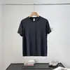 Camiseta casual de alta qualidade, fio original, toque fresco para esportes ao ar livre, secagem rápida, respirável e elástica, para corrida e treino, gola redonda, manga curta