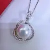 Accesorios para Joyería DIY Engaste Vacío Plata de Ley S925 Encanto Eterno Cierre Universal Ocultador Colgante de Perla Genuina de Agua Dulce Collar