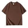 Ropa de Exportación para Hombre, Camiseta de Manga Corta de Algodón Peinado, Hombro Caído, Cuello Redondo, Peso Pesado 260g, Color Sólido, Corte Holgado, Venta al por Mayor Transfronteriza