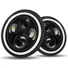 Faróis de LED para Carro Transfronteiriços 6 LEDs 7 polegadas Faróis para Wrangler Harley Motocicleta Modificados LED de Feixe Alto e Baixo