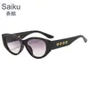Óculos de Sol Retro Estampa de Leopardo Cor Olho de Gato Vazado Estilo Menina Coreana Tendência Milênio Garota Picante Rosto Quadrado/Redondo Emagrecimento Óculos de Sol com Toque de Luxo