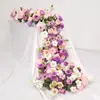 Mesa Cascata Flores Aniversário Flores Artificiais Decorações de Casamento Arte Floral Decorativa Finalizada Recepção de Casamento no Local Cascata de Flores Artificiais Flores