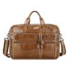 Bolsa de couro retrô masculina de lazer comercial de 15,6 polegadas bolsa de ombro mensageiro bolsa de couro de vaca masculina